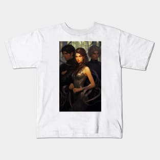 Xaden, Violet, and Dain Fourth Wing  by Rebecca Yarro book fan art Kids T-Shirt